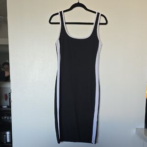 Zara Monochrome Sleeveless Midi Dress